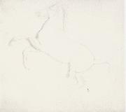Edgar Degas Study of a Horse from the Parthenon Frieze painting